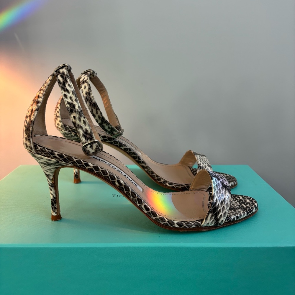 Manolo Blahnik snake strappy 36.5 ) 6.5 - Picture 2 of 7